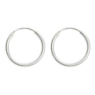 Imagem de Brinco Argola Média Masculino 2 Cm Prata