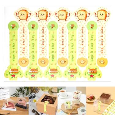 Imagem de Beyonday 300 peças de adesivos de panificação de pirulito feitos à mão para caixa de bolo/lata/jarra/xícara de café/garrafa, adesivos de padaria de vedação de bolo de pão fofo para embalagem de