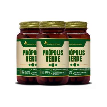 Imagem de KIT 3 Própolis Verde 60 cápsulas Flora Nativa