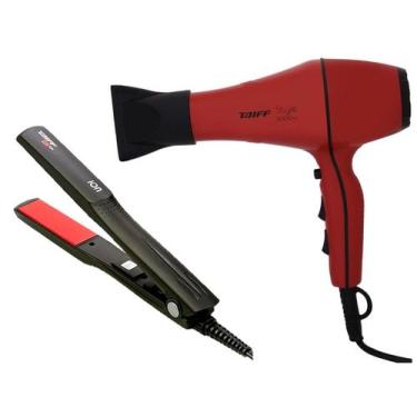 Imagem de KIT TAIFF - SECADOR PROFISSIONAL STYLE RED 2000W 127V + PRANCHA RED IO