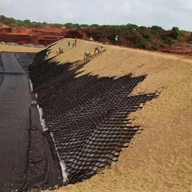 Imagem de LGEOELIAS Controle de erosão de grade de inclinação, geogrelha pesada/ribeirinha aterro grade de solo 5 cm, lama de solo escalável suporta pavers permeáveis de malha