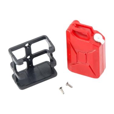 Imagem de Luwecf RC Tanque de combustível Mini Tanque de combustível 1:10 Atualização de escalada profissional Modelo de carro Acessório de caminhão resistente Diy RC, Vermelho