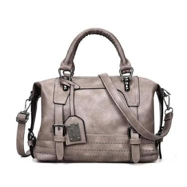 Imagem de Bolsa Feminina Crossbody Casual de Grande Capacidade - Versátil, Cinza