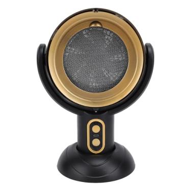 Imagem de Exaustor de cozinha portátil, exaustor de mesa com bateria de 3000mAh, exaustor de 2 velocidades, filtro amovível, para exaustor de cozinha para churrasco no interior (GOLD)