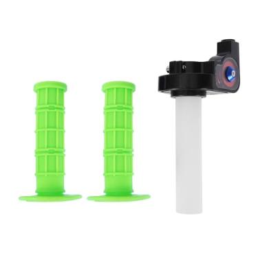 Imagem de TUCKBOLD Kit de capas de guidão de borracha antiderrapante para motocicleta, scooter, bicicleta, quadriciclo, verde claro, 1 conjunto