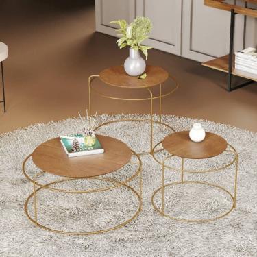 Imagem de Mesas de Centro Decorativas Aramadas Bianca Móveis Montanhês