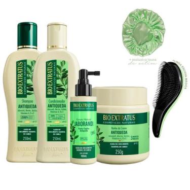 Imagem de Kit Jaborandi Bio Extratus Trio 250ml +Tônico +Escova/Touca