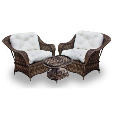 Imagem de Conjunto de Poltronas Fibra Sintética e 1 Mesa Centro