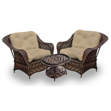 Imagem de Conjunto de Poltronas Fibra Sintética e 1 Mesa Centro