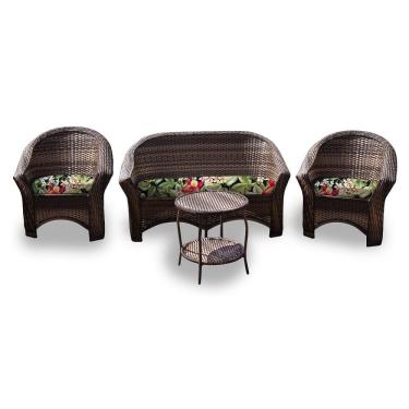 Imagem de Conjunto de Sofá Fibra e 2 Poltronas e 1 Mesa Centro