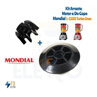 Imagem de Arrastes do Motor e do Copo Liquidificador Mondial L1100 Turbo Inox