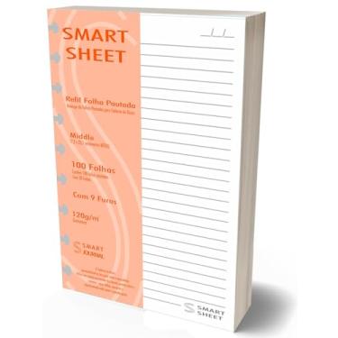 Imagem de Refil Caderno de Discos Smart Sheet 120g 100 Folhas Pautado Medio 9 Furos