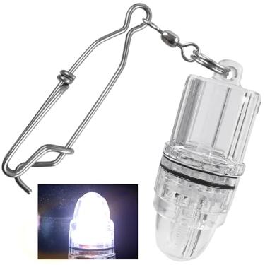 Imagem de Luz de pesca de LED de queda profunda, lâmpada de atração de peixes subaquáticos superbrilhante de 11 cm à prova d'água com clipe para peixe-espada, peixe-azulejo, alabote, atum, pesca noturna de 60