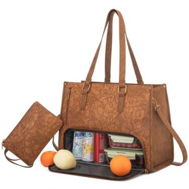Imagem de Sacola de almoço LOVEVOOK para mulheres com compartimento para laptop 