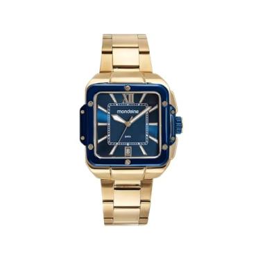 Imagem de Relógio Mondaine Masculino Dourado Fundo Azul 32546GPMVLE2
