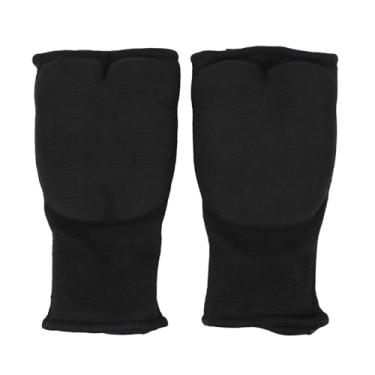 Imagem de O boxe envolve as luvas internas acolchoadas respiráveis ​​elásticas para o kickboxing karate artes marcial treinamento de um tamanho Eva Nylon 2 pacote (Preto)