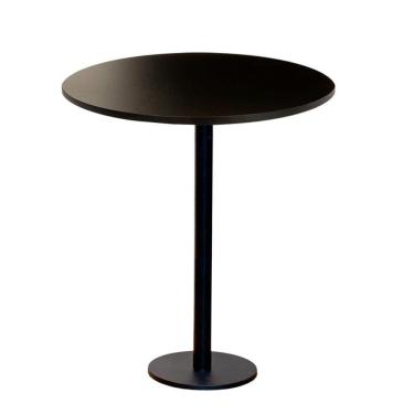 Imagem de Mesa Pisa Beta Bistrô Fratini 107,50cm (a) Disco Redondo Preto Tampo Mdp Redondo Preto 80cm (l)