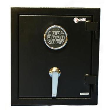 Imagem de Cofre Digital à Prova de Fogo, Preto, com Fechadura Eletrônica e Chave de Emergência