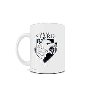 Imagem de Game of Thrones - Stark Direwolf Grey - Uma caneca de café de cerâmica de 325 ml - Mercadoria oficialmente licenciada - perfeita para presentear ou colecionar