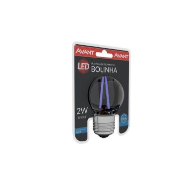 Imagem de Lampada Filamento Led Bolinha 2W Bivolt Azul Avant