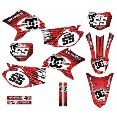 Imagem de Kit Adesivo Moto De Trilha Ttr 230 Dc Shoes Vermelho Ttr23 - Spts