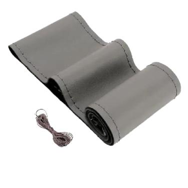 Imagem de Capa para volante de carro, costura DIY com agulha e linha, universal 15 IN, capas de couro de microfibra respirável e antiderrapante, acessórios para volante de carro para homens e mulheresin