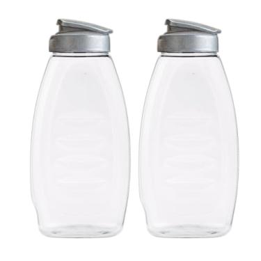 Imagem de 2 Garrafas Geladeira Canoa Jarra Água Suco Tampa Higiênica 1,5 Litro (Cinza)