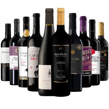 Imagem de Kit 10 Vinhos Tintos Premium
