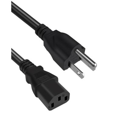 Imagem de FANLIDE Cabo De Alimentação Ca 14Awg Listado Pela Ul; Carregamento Estação Alta Resistência Compatível Com Jackery Explorer 2000/1500/1000 Pro, Ecoflow, Bluetti Etc.; Universal 125 V 15 A; 3 Pinos M