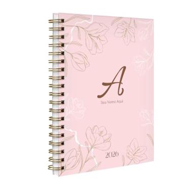 Imagem de Agenda 2026 Planner Semanal Personalizada Sunny Flower Rosa Claro