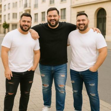 Imagem de Kit 3 CALÇAS JEANS Masculina RASGADA Plus Size Grande Tamanho 44 46 48