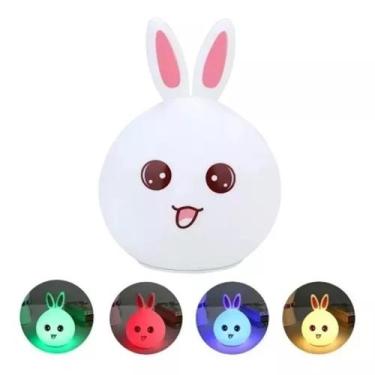 Imagem de Luminária Abajur Coelhinho de Silicone - Goodfelps, Rosa