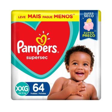 Imagem de Fralda Descartável Pampers Supersec Jumbo XXG 64 Unidades