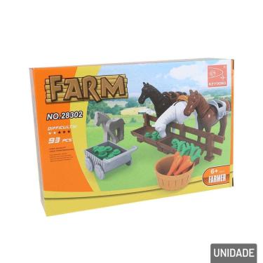 Imagem de Boneco Monta e Desmonta 93 Pçs Acessórios Fazenda - Tudo em Caixa