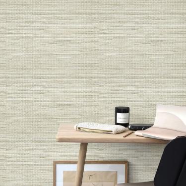 Imagem de Papel de parede Simon & Siff Cream Texturizado Grasscloth 45x300cm