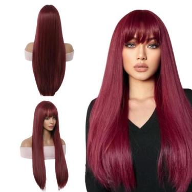 Imagem de Peruca Lace Com Franja Super Natural 70cm Longa Orgânica Premium - bbl