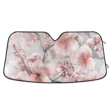 Imagem de Estilo Boho Flor Floral Rosa Ouro Carro Para-brisa Para-brisa Dobrável Reflexivo Sol Automóvel para Sol para Ventana de Casa M