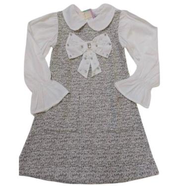Imagem de Vestido Moletinho Pérolas Menina Infantil Lessa Kids K068