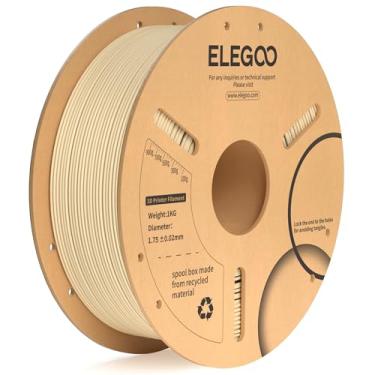Imagem de ELEGOO Filamento Pla Plus 1,75 Mm Bege 1 Kg, Filamento de Impressora 3D Pla + Mais Resistente e Mais Forte Precisão Dimensional Pro +/- 0,02 Mm, Carretel de 1 Kg(2,2 Lbs) Adequado para A Maioria Das I