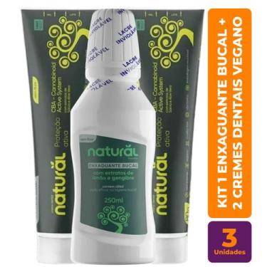 Imagem de Kit Bucal Natural & Vegano CBA  Enxaguante e Creme Dental - Orgânico N