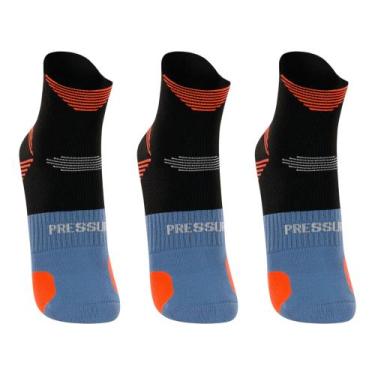 Imagem de Meia Lupo 15424 Running Power Fit Anti Bolha Kit 3 pares, Preta, 41/44