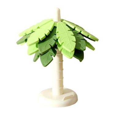 Imagem de Fenteer Suportes para panelas e pratos quentes, porta-copos, resistente ao calor, para café, para com suporte para telefone, porta-panelas em formato, Verde