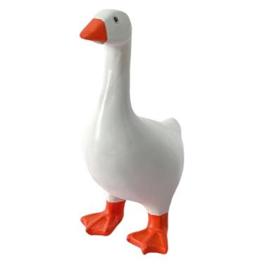 Imagem de Bothyi Porta-chaves de pato, decoração de mesa, estátua de pato, presentes, artesanato em pé, base estável, lindo ornamento de resina para apartamento, mesa,