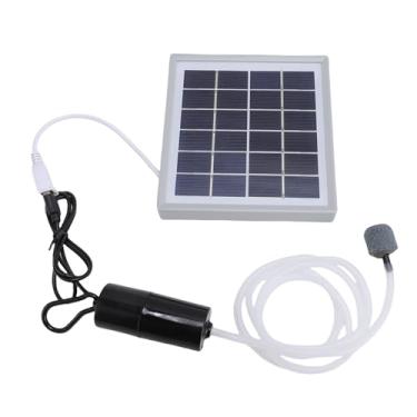 Imagem de Diydeg Bomba de Ar Solar, 10W Bubbler de Aerador de Lagoas Solares USB Com Mangueiras e Pedra de Bolha, Cabo de Extensão, Oxigenador de Tanque de Peixe Portátil de Baixo Ruído para (Cinza)