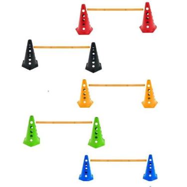 Imagem de Barreira completa cone e haste para treino funcional circuito agilidad