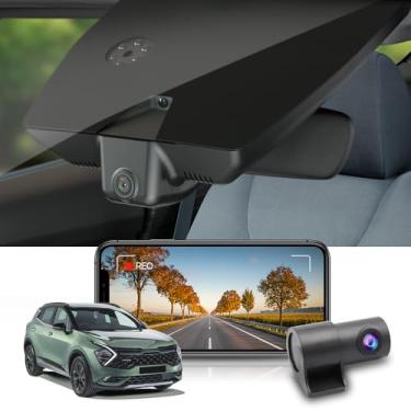 Imagem de Fitcamx Frontal 2K+Traseira 1080P Dash Cam Adapta para Kia Sportage 2023 2024 2025 (Part No#DW010/P1020/R2010), OEM Estilo, Dual HD Vídeo, Wi-Fi & APP, Loop Gravação, G-Sensor, Plug&Play, 64GB Cartão