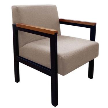 Imagem de Poltrona Decorativa Ferro Estilo Industrial Minas - Gonçalves Decor, L