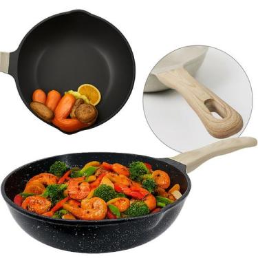 Imagem de Panela Frigideira Cerâmica Antiaderente Fogão Cooktop Indução E Gás Li
