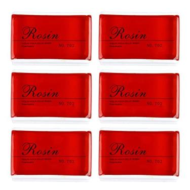 Imagem de 6Pcs Violino Rosin Bow Cordas Rosin Instrumento Acessório Baixa Poeira Universal para Viola Violoncelo Premium Adesão Suave Jogando Fácil de Aplicar Forte Aderência 6 Pieces Rosin (Vermelho)