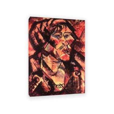 Imagem de SDYJ6GSW Otto Dix Impressão em tela Retrato de uma Garota Valerie Pinturas otto Dix arte de parede arte famosa tela pôsteres para decoração de parede para quarto sala de estar 100 x 70 cm (83.8x71.1